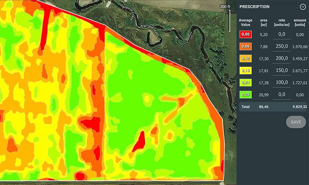 prescription map using drones