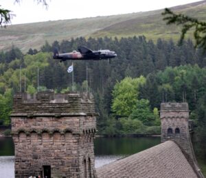 Lancashire Bomber over Ladybower Reservoir