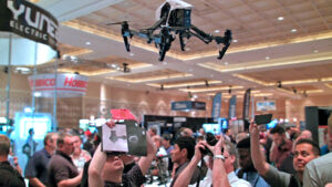 Incorporating drones into product launches