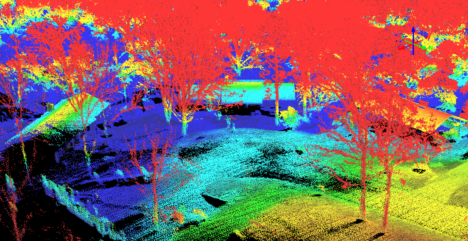 LIDAR point cloud captured by drone