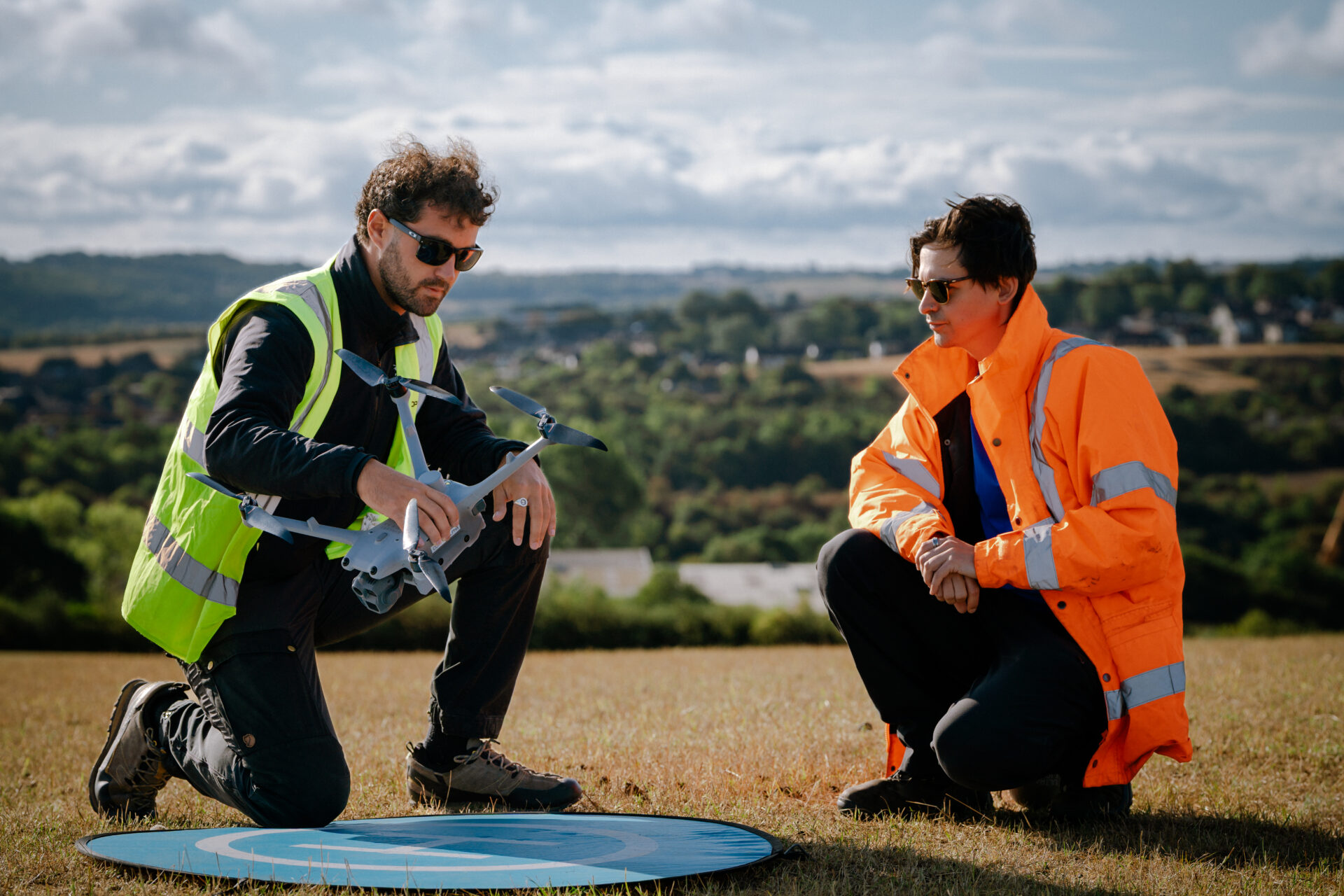 Student with instructor at practical flight assessment